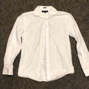 Tommy Hilfiger white button up dress shirt-size M